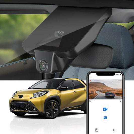Dash Cam 4K for Toyota Aygo X 2018 2019 2020 2021 2022 2023 2024, FITCAMX Wireless Car DVR Wifi Recorder for Toyota