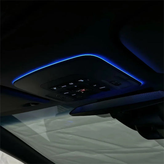 Car LED Roof Reading Light Interior Decorative Lamp Atmosphere Ambient Light Ice Blue For Toyota Camry 2018-2023