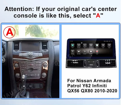 For Nissan Patrol Y62 Amanda For Infiniti QX80 QX56 2010~2022 Android 13 Car Radio Multimedia Player GPS Navi Carplay Head Unit