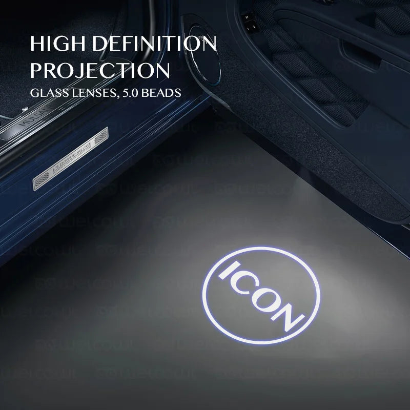 Welcome Light For Rolls Royce Phantom Coolinan Gust Curry Wraith Customization Car Door Icon Glass Quartz Lamp HD LED Projector