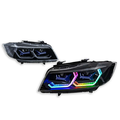 Car Lights For BMW 3 Series 2005-2012 E90 RGB Headlight LED Projetor head Lamp Daytime Running Light Automotive Accessories