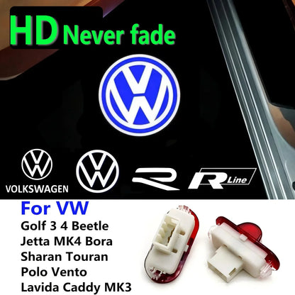 HD For VW Volkswagen Jetta MK4 Bora Sharan Touran Lavida Caddy MK3 Polo Golf 3 4 Beetle LED Car Door Logo Light Projector Lamp