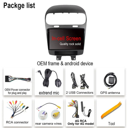 Android14 2K Incell Screen For Dodge Journey Fiat Leap 2012 - 2020 Car Dvd Auto Radio Stereo Multimedia Player GPS Navigation 5G