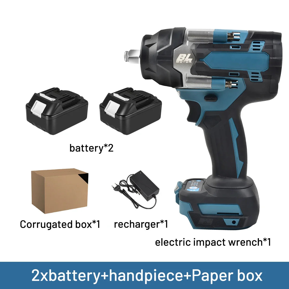 1200N.M Torque Brushless Electric Impact Wrench 1/2 inch Cordless Wrench Screwdriver Power Tools for Makita 18V Battery power tools