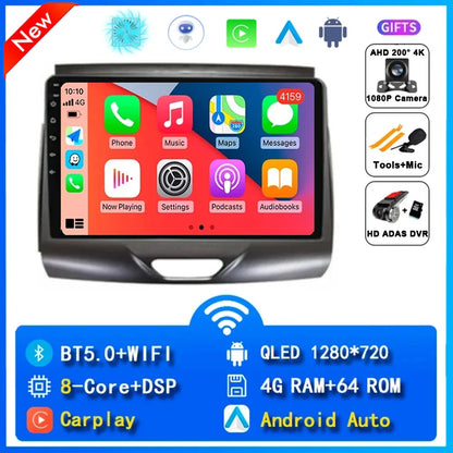 Android 15 Car Radio Stereo QLED Screen For Ford Ranger 2015 2016 2017 2018 2019 2020 GPS Multimedia Carplay Autoradio Head unit