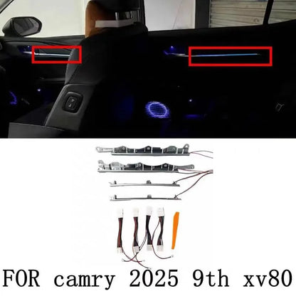 for Toyota Camry 9th xv80 generation Door light guide plate Dynamic rhythm atmosphere light upgrade ice blue LED Ambient light