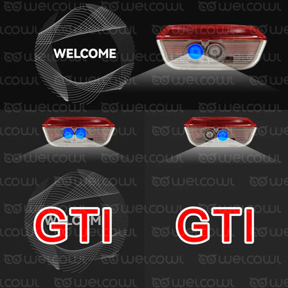 Dual lens dynamic Welcome Door Lights For vw Teramont PHIDEON Passat Magotan Golf Car Accessories Projection led Lamp variation