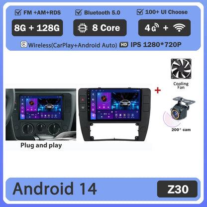 Android 14 Carplay+auto For Volkswagen Passat B5 2000 - 2005 Car Radio Multimedia Video Player Navigation GPS No 2din 2 din dvd