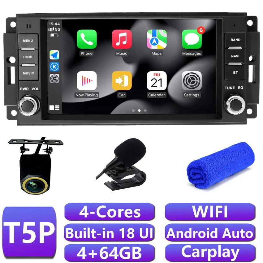 DSP Car Radio Stereo For Jeep Commander Carplay Android Auto Multimedia Player Screen Autoradio Navigation GPS BT 4G Head Unit