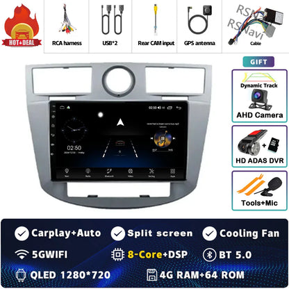 Android 14 Car Radio WiFi+4G For Chrysler Sebring Cirrus 2007 2008 2009 2010 GPS Navigation Auto wireless Carplay Player 2Din BT