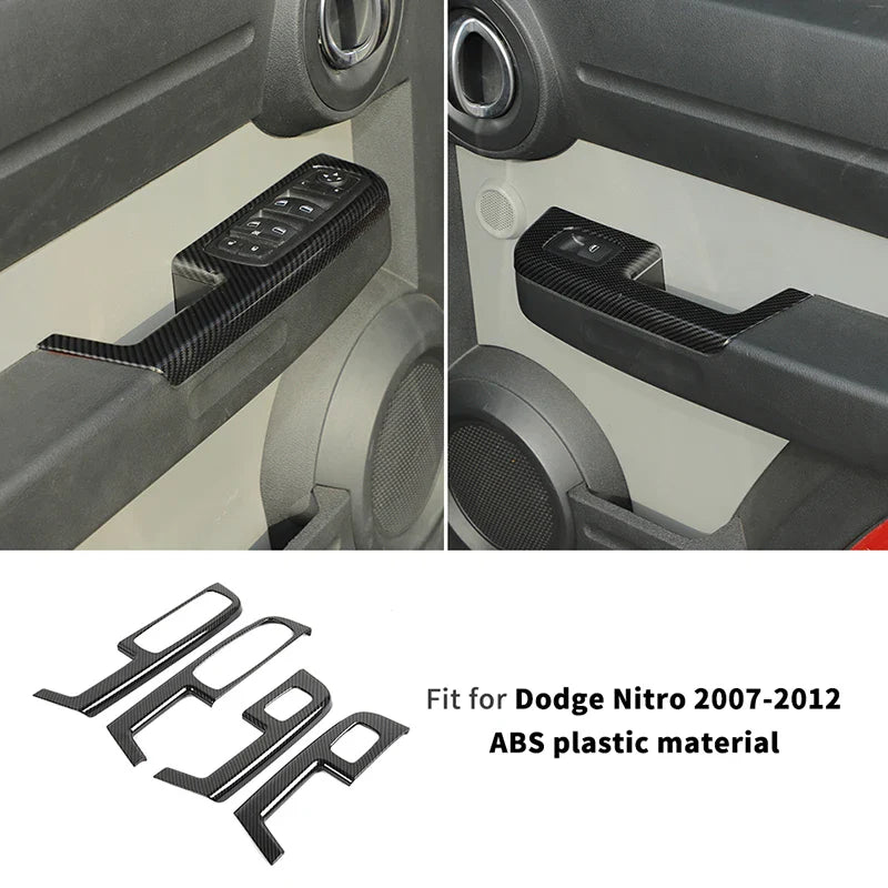 ABS Interior Central Control Steering Wheel Reading Light Decoration Cover For Dodge Nitro 2007-2012 Car Interior Accessories