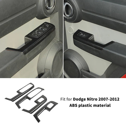 ABS Interior Central Control Steering Wheel Reading Light Decoration Cover For Dodge Nitro 2007-2012 Car Interior Accessories