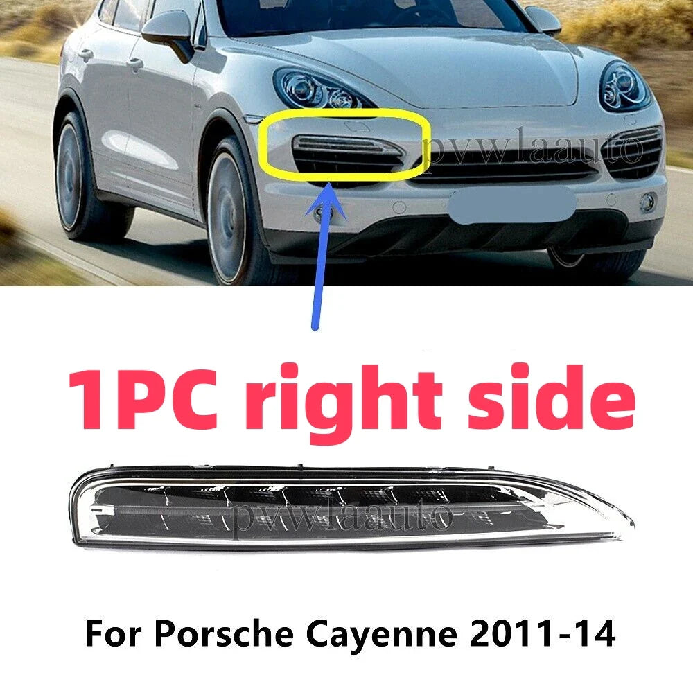 DRL For Porsche Cayenne 2011 2012 2013 2014 Front Bumper LED Daytime Running Light Car Accessories 95863118100  95863118200
