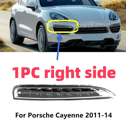 DRL For Porsche Cayenne 2011 2012 2013 2014 Front Bumper LED Daytime Running Light Car Accessories 95863118100  95863118200