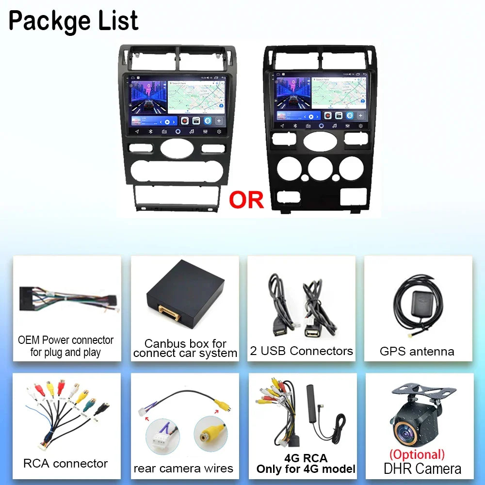 Car Android 13  For Ford Mondeo 3 2000-2007 Car Radio Multimedia Video Player Navigation GPS No 2 din Dvd 4G WIFI Carplay Stereo