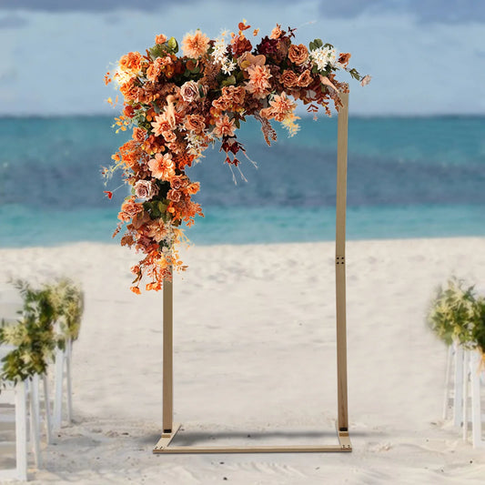 7FT Wood Wedding Arch Stand Decoration for Wedding Parties Garden Outdoor Indoor Backdrop Bridal Party Flower Frame Background