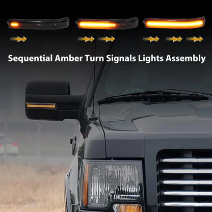 LED Dynamic Side Mirror Turn Signal Lights For Ford F150 F-150 2009-2014 SVT Raptor 2010-2014 Sequential Lamp Blinker Indicator