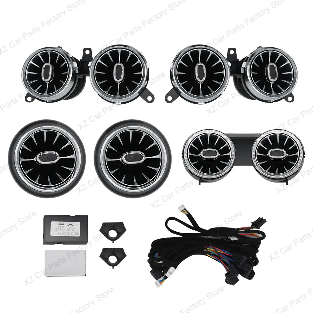 For Mercedes Benz E-Class W213 2016-2021 Led Turbine Nozzle Ambient Light Air Vent Lamp New Outlet Turbo Interior Air Vent
