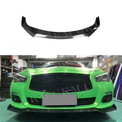 for Infiniti Q50 Sport 2014-2017 Car Carbon Fiber Bodykit Front Bumper Guard Carbon Fiber Front Bumper Lip Spoiler