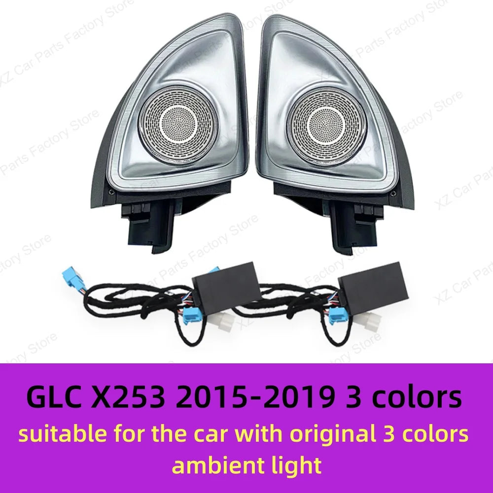 64 Colors 4D rotating Tweeter Speaker Ambient Light For Mercedes-Benz 4D Speaker W213 W205 W206 W223 W222 X254 C/E/S-Class Car