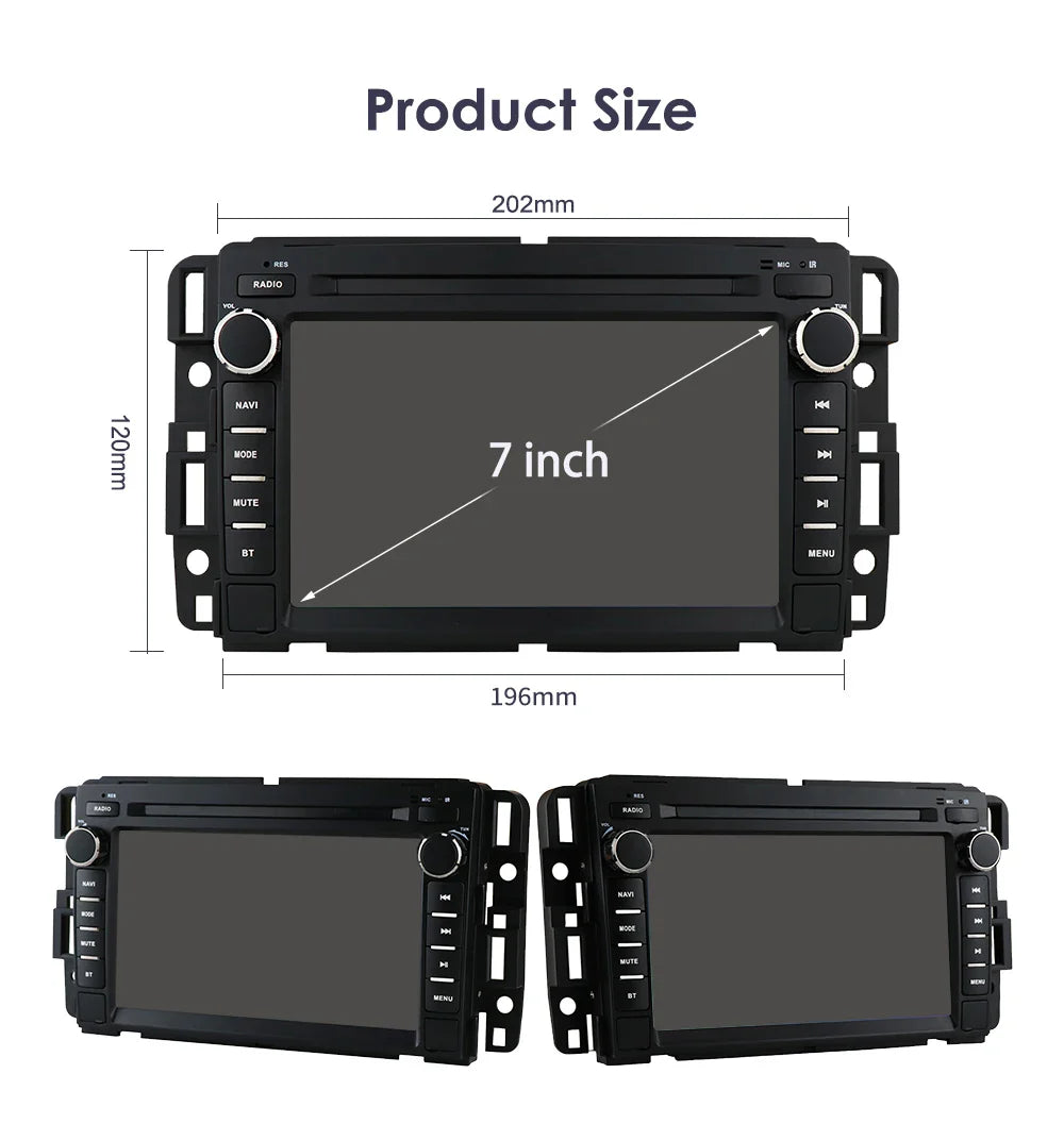 Hizpo 7" Android Car Radio For Chevrolet Silverado GMC Sierra Impala Traverse Avalanche Express Yukon Acadia Savana GPS Stereo