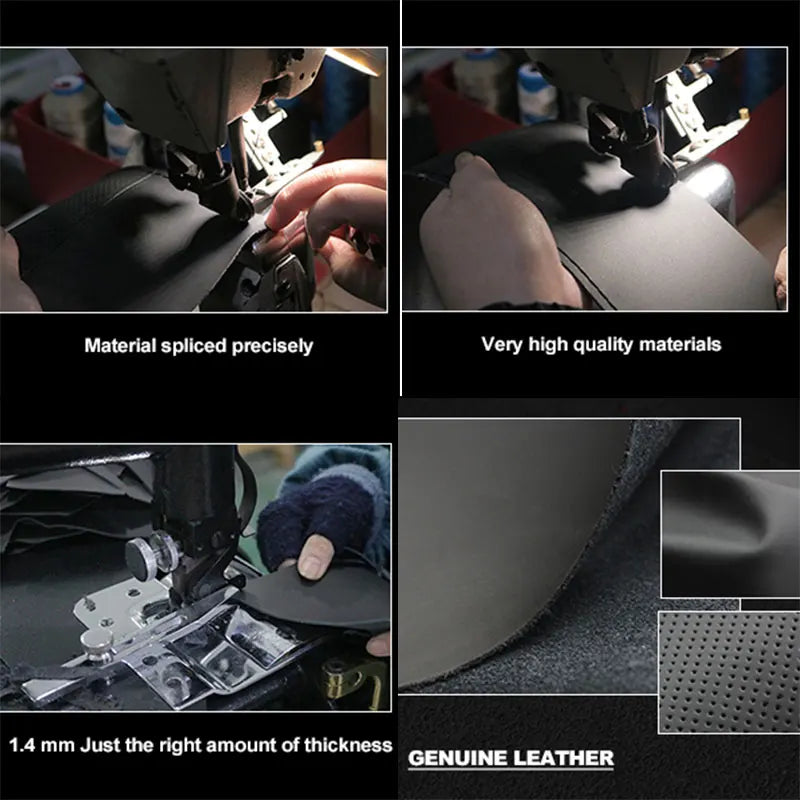 For Dodge JCUV Coolway 2013 Year 3.6L Customized Car Steering Wheel Cover Leather Hand Suture Non-slip Special Made Accessories