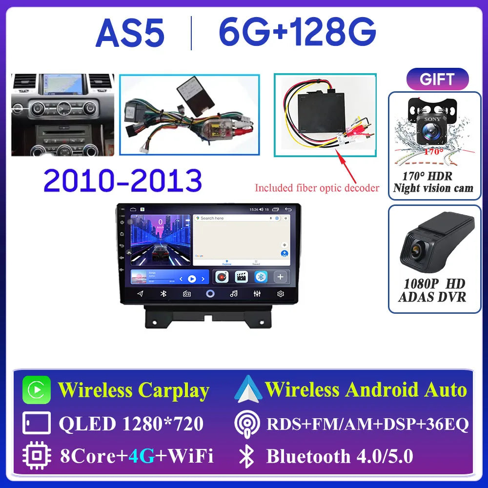 Car Radio Carplay For Land Rover Range Sport 2005 2006 2007 2008 2009  Multimedia Player GPS Navigation Android Auto 5G Wifi