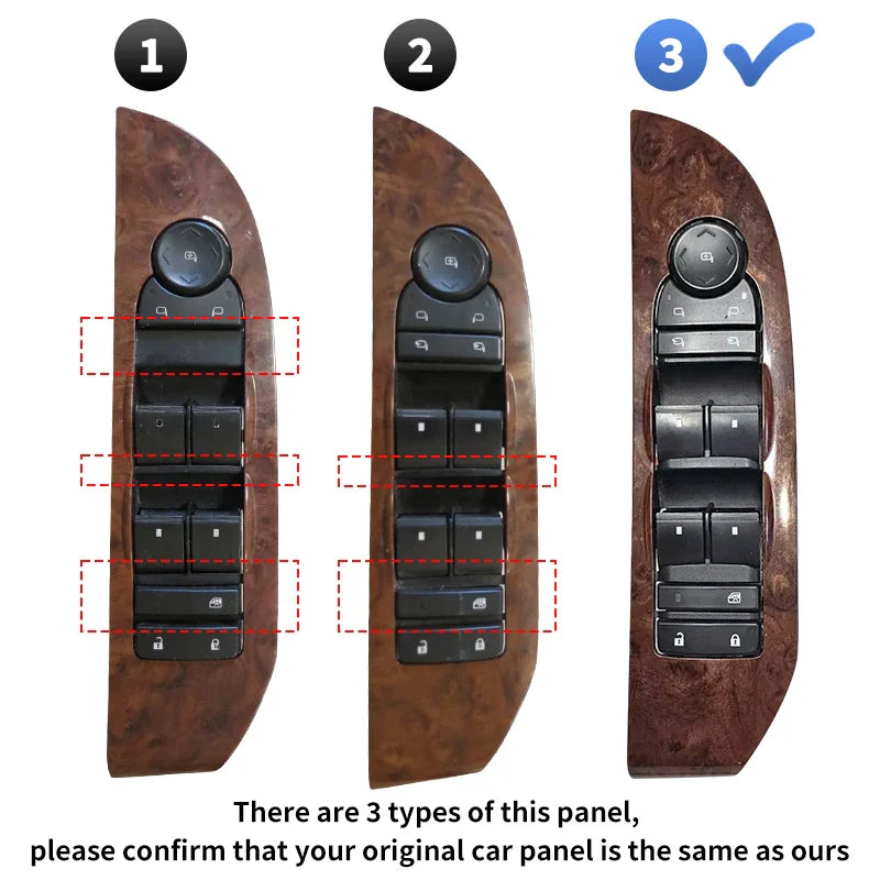 Front Window Switch Bezel Cover for Chevy Avalanche Silverado Suburban Tahoe GMC Sierra Yukon XL 2007-2009 25924151 20877646