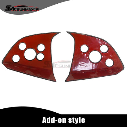 Real Forged Carbon Fiber Steering Wheel Trim Cover Car Interior Accessories For 2024 Tesla Model 3 Highland