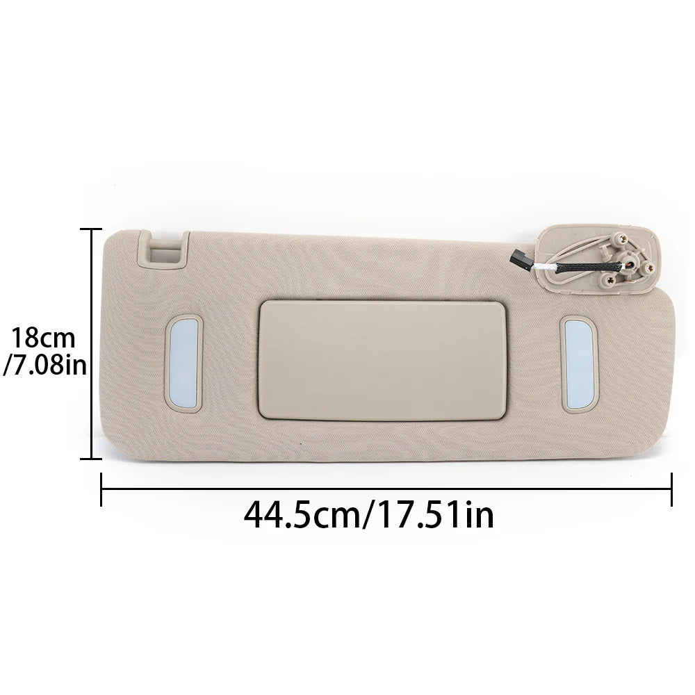 Sun Shield Board for Cadillac Escalade Chevrolet Silverado 2007-2014 For GMC Yukon 2007-2014 Beige ABS Lights Makeup Sun Visor