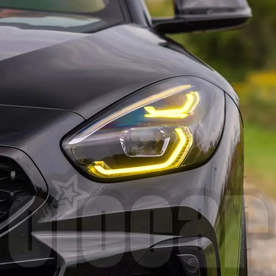 CSL Style Lemon Yellow DRL Daytime Running Light LED Chips For BMX Z4 G29 2019-2023 Fashion Headlight Angel Eyes Daylight Yellow
