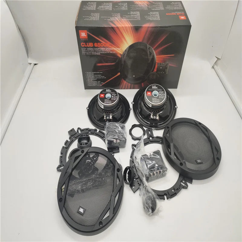 Free Shipping 1Set JBL-CLUB 6500C & JBL-GTO 609c 2-Way 6.5 Inch 180W Car Audio Door Bass Component Tweeters Speakers Kit Harman