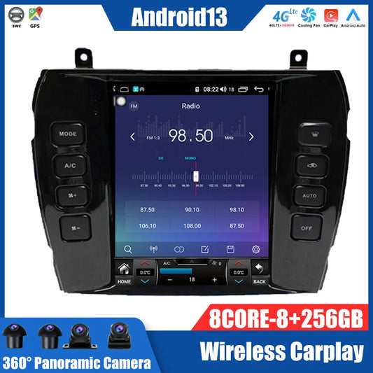 Android 13 For Jaguar XJ X-TYPE 2004-2008 Car Radio Stereo Tesla Screen Multimedia PlayerCarplay Auto 8G+256G 4G WIFI DSP