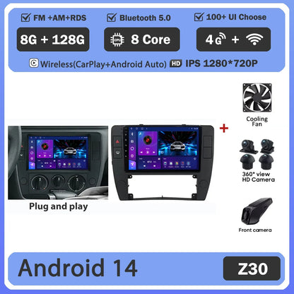 Android 14 Carplay+auto For Volkswagen Passat B5 2000 - 2005 Car Radio Multimedia Video Player Navigation GPS No 2din 2 din dvd
