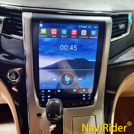 12.1" Android 14 Tesla Screen For TOYOTA Alphard 20 Series Vellfire 2008-2014 Car Radio Multimedia Player Navigation GPS Carplay