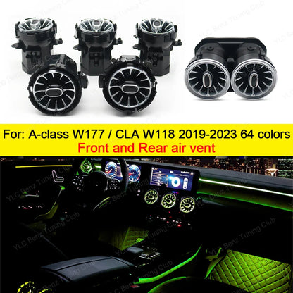 Ambient Light For Mercedes-Benz W177 W118 64 Colors LED Illuminated Atmosphere Star Panel Ambient Light Advanced Air Outlet