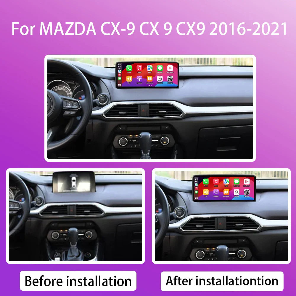 10.25 Inch Android 14 For MAZDA CX-9 CX 9 CX9 2016-2021 Car Radio Multimedia Player GPS Navigation Carplay Android Auto 2din DVD