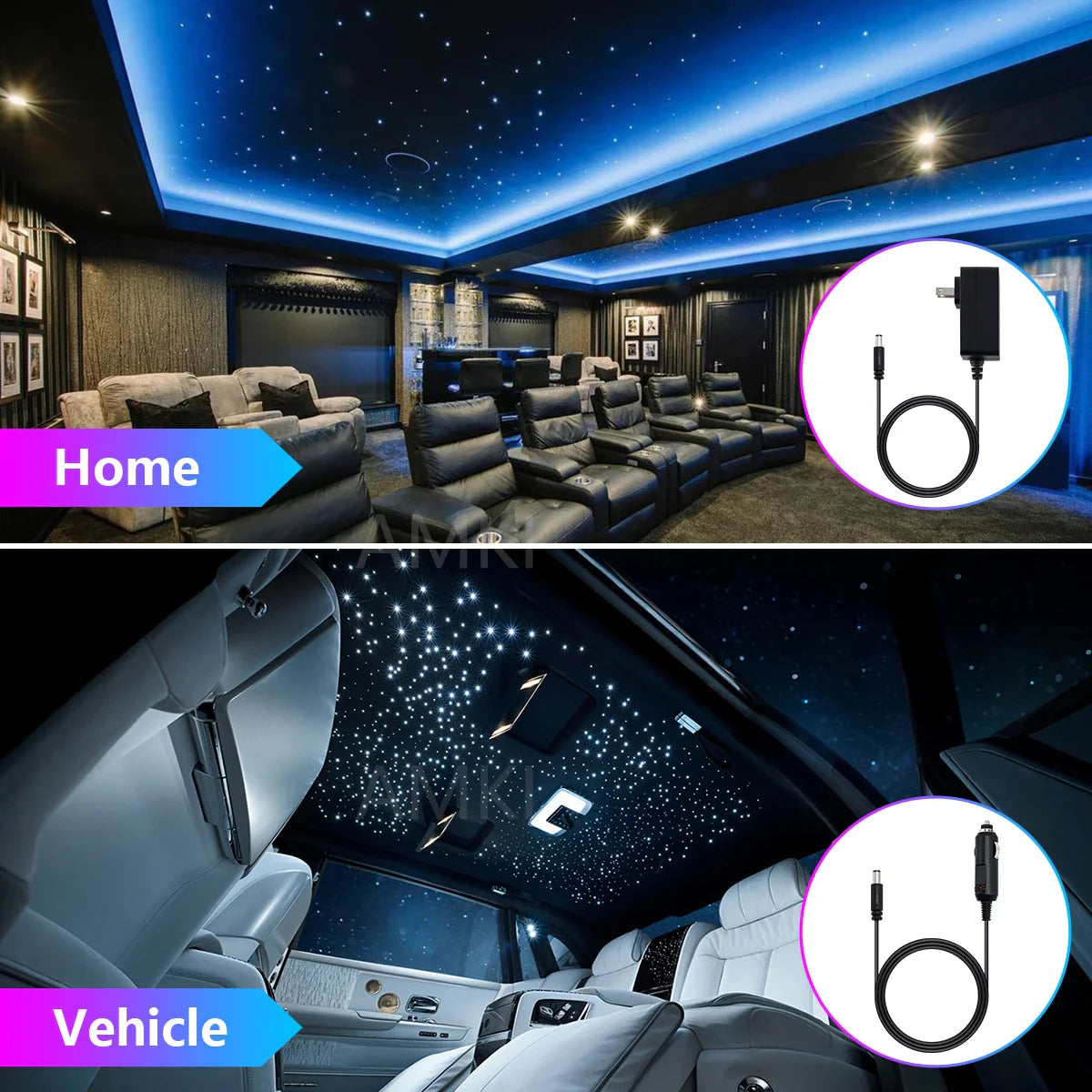 16W RGBW Twinkle Starry Sky Car Roof stars Fiber Optic Light  Music control Led Star Roof Car Interior Ambient Atmosphere Light