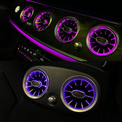 turbine Air Outlet LED Lights for Mercedes-Benz E-Class W213 2016-2021 Front and Rear Air Vent Ambient Light Neon