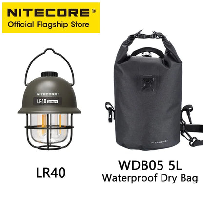 NITECORE 2-in-1 LR40 Camping Light Power Bank 100 Lumen 3 Light Sources Portable LED USB-C Rechargeable Camping Tent Lantern