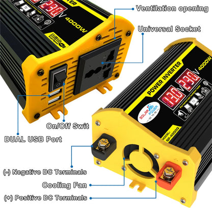 4000w solar panel with power inverter 12v-110v/220v solar panel inverter kit  home and outdoor camping  solar system