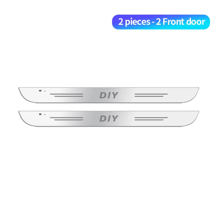 For Fiat 500 500C 2012 500X 500L Abarth 695 Car Door Sill Light Customized Logo LED Welcome Threshold Pedal Lamp Accessories