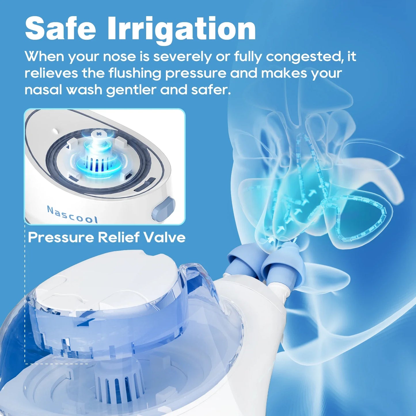 Electric Nasal Irrigation System with 50 SaltPods Suction Irrigator Nose Washer Sinus Rinse All-Round Deep Cleaner Machine power tools