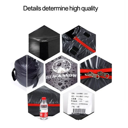 Upgraded High-grade White Goose Down Camping Sleeping Bag with Water Repellent Treatment Warm Insulated Fit for Cold Weather