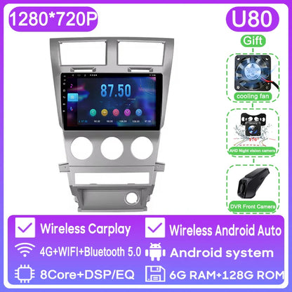 Car Radio Carplay For Dodge Avenger JS 2007 - 2010 For Dodge Nitro 2006 - 2011 Navigation GPS Android Auto Multimedia Player BT