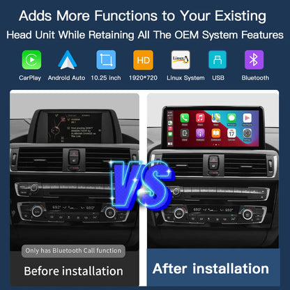Wireless Carplay Android Auto Car monitor Multimedia for BMW1 2 3 4 5 Series F10/F11/F20/F21/F30/F31/F32/F33/F34/F36 NBT System
