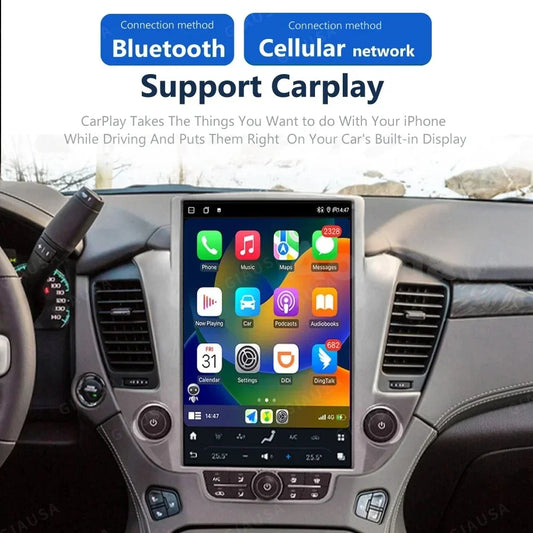 14.5 Inch Vertical 2K Screen For GMC Yukon / Chevroler Tahoe Suburban2014-2020 Car Android 13 Radio Head unit Multimedia Carplay