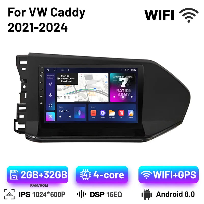 Android 13 Car Radio For VW caddy 2021-2024 Head Unit Carplay Radio Navigation Multimedia Screen Auto carplay Cam Dash 7862CPU