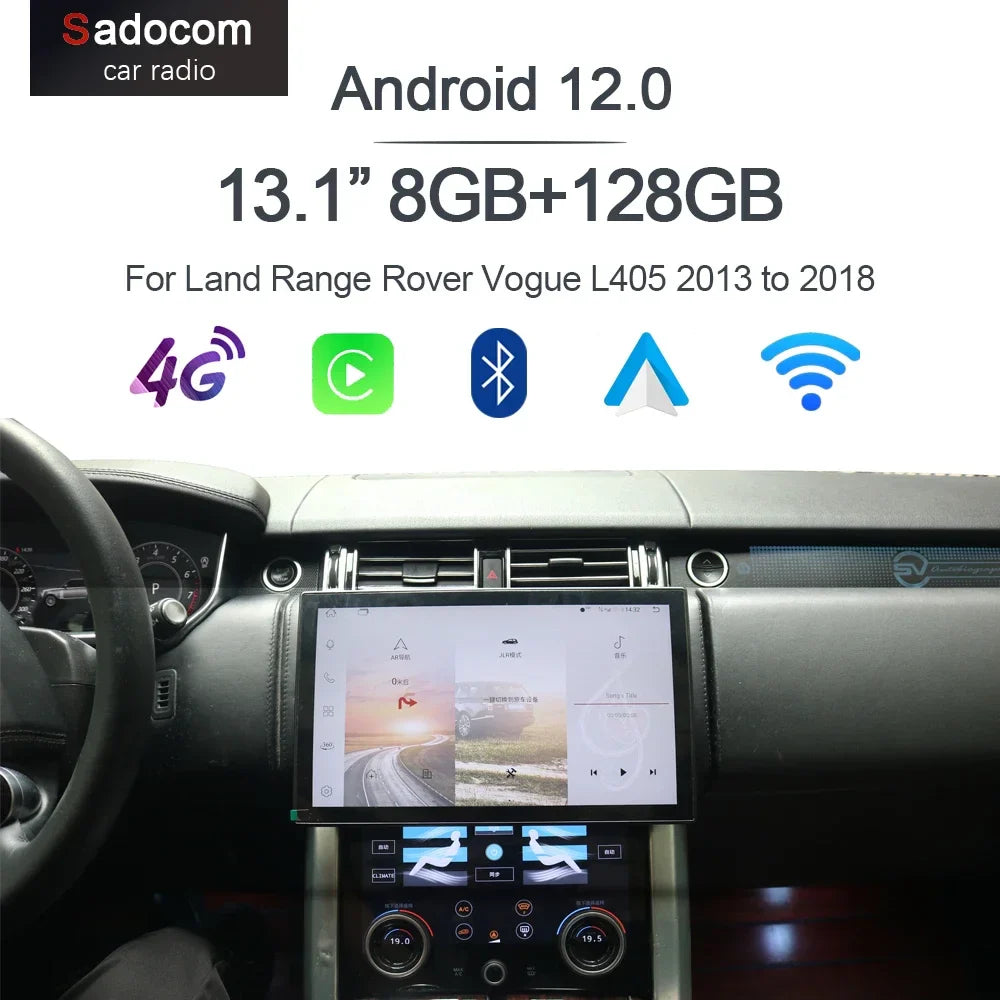 Qualcomm 8GB+128G 12.3" Blu-Ray Android 12.0 Car Player Multimedia stereo Radio For Land Rover Evoque L551 L538 2012-2019 2 din