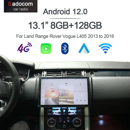 Qualcomm 8GB+128G 12.3" Blu-Ray Android 12.0 Car Player Multimedia stereo Radio For Land Rover Evoque L551 L538 2012-2019 2 din
